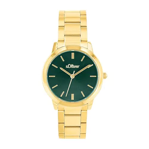 s.Oliver Armbanduhr Damen Quarzuhr Analog, mit Edelstahl Armband