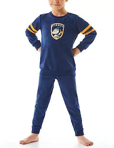 Schiesser Schlafanzug Set Jungen Pyjama aus Frottee und Fleece