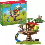 schleich 42408 FARM WORLD Abenteuer Baumhaus, 60 Teile Spielset mit Reifenschaukel