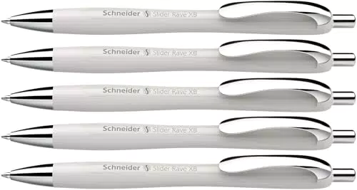 Schneider Slider Rave XB Kugelschreiber 5 Stück, silver grey