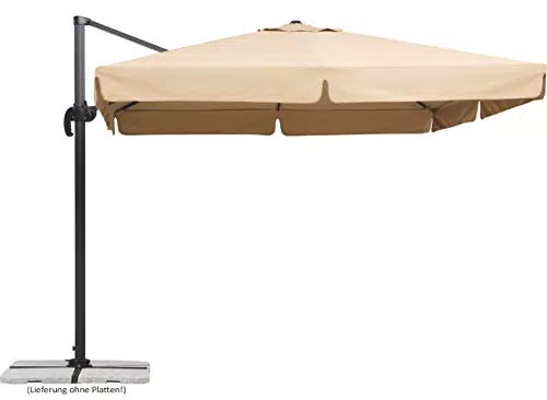 Schneider Sonnenschirm Rhodos, quadratisch, Gestell Alu/Stahl, Bespannung Polyester