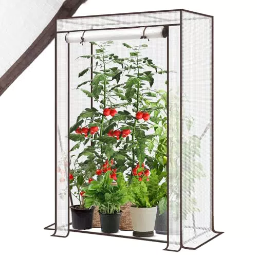 Sekey Gewächshaus Klein 150x100x50 cm, Tomatengewächshaus Foliengewächshaus Tomaten Gewächshaus Balkon Indoor Outdoor - Stabil