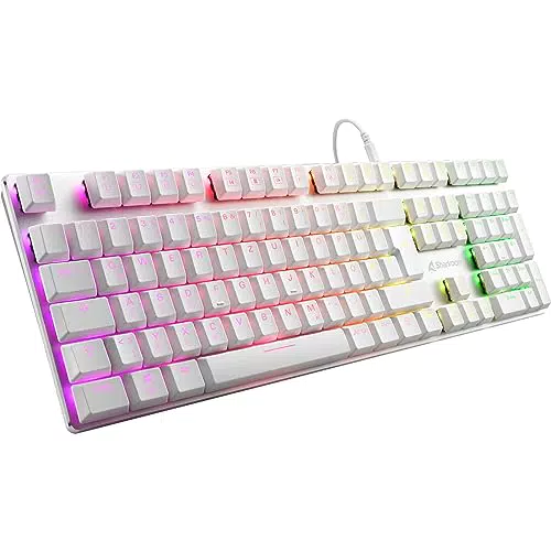 Sharkoon PureWriter RGB Mechanische Low Profile-Tastatur mit blauen Schaltern