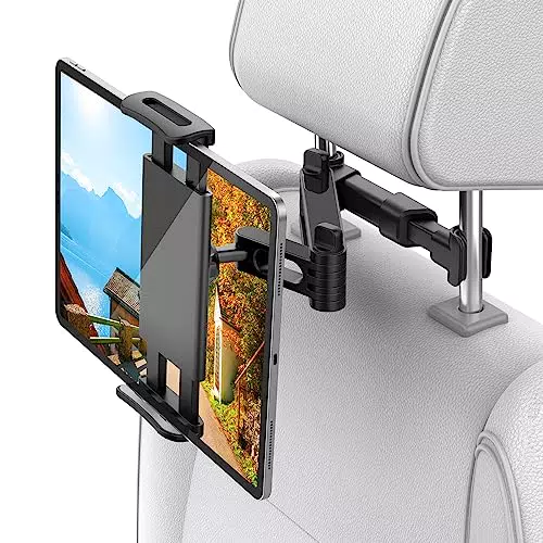 Shawe Verstellbare Tablet Halterung für KFZ-Kopfstützen, kompatibel mit iPad, Kindle und Smartphones