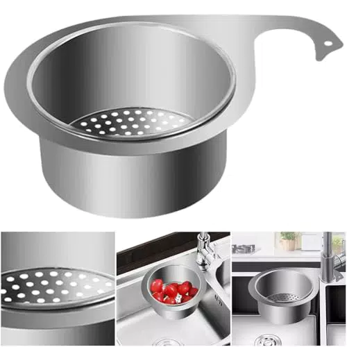 Edelstahl Siebkorb Abflusskorb für Spülbecken – Multifunktionaler Drain Basket