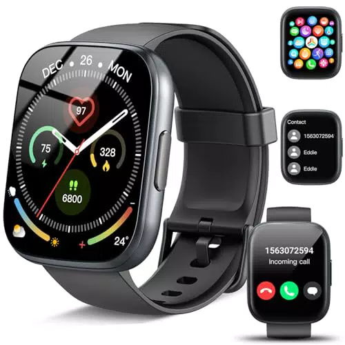 Smartwatch Herren Damen - Bluetooth Fitnessuhr mit Pulsuhr und 112 Sportmodi