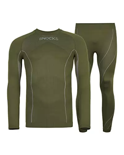 Snocks Thermounterwäsche Herren - Funktionsunterwäsche für Sport und Winter