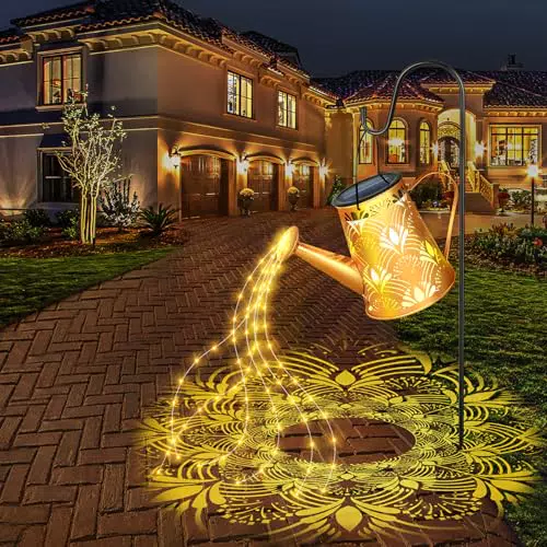 Solar Gießkanne Lichterkette – Wetterfeste LED Solarlampen für Garten und Terrasse