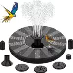 Solar Springbrunnen für Außen, Solar Teichpumpe mit 6 Effekte Solar Wasserpumpe Solar schwimmender Fontäne Pumpe für Gartenteich Oder Springbrunnen Vogel-Bad Fisch Behälter