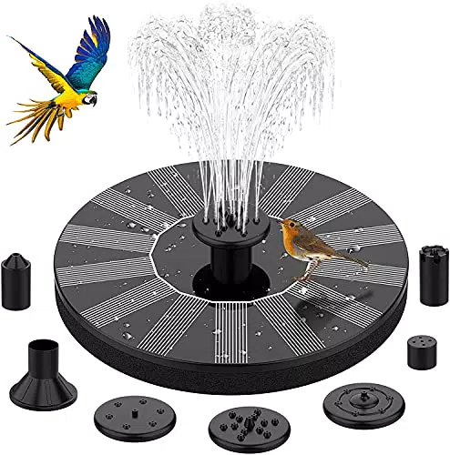Solar Springbrunnen für Außen, Solar Teichpumpe mit 6 Effekte Solar Wasserpumpe Solar schwimmender Fontäne Pumpe für Gartenteich Oder Springbrunnen Vogel-Bad Fisch Behälter