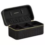 SONGMICS Uhrenbox für 3 Uhren, PU Flechtoptik, Modell JWB017B01