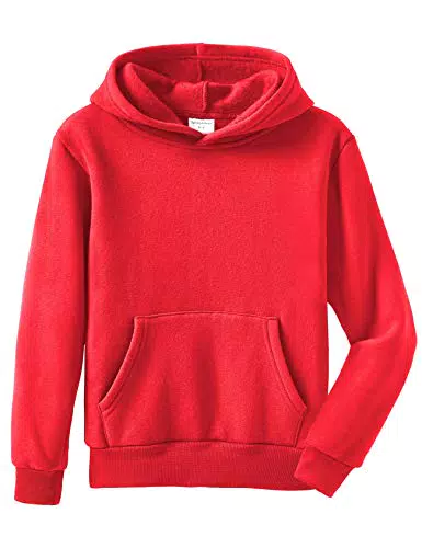 Spring&Gege Jungen Fleece Kapuzenpullover Langarm Pullover Basic Einfarbig Sweatshirts Hoodie für Kinder