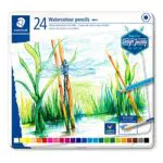 STAEDTLER 14610C M24 wasservermalbarer Buntstift Metalletui mit 24 leuchtenden Farben