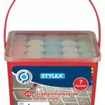 Stylex Straßenkreide 48104 – Eckige Malkreide für Asphalt und Pflasterstein
