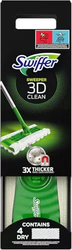 Swiffer 3D Clean Bodenwischer Starter-Kit für Hartholz- und Bodenreinigung