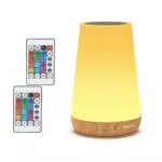Taipow Nachttischlampe mit 4 USB Ladeanschluss, LED Tischlampe Touch Dimmbar Schlafzimmer