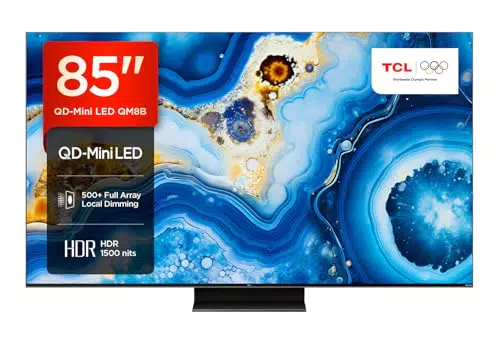 TCL 85QM8B MiniLED Fernseher 85 Zoll 4K QLED mit Dolby Atmos und Google TV