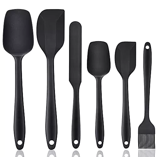 Teigschaber, 6 teiliges Silikon Teigspachtel Backpinsel Jar Spatel Set