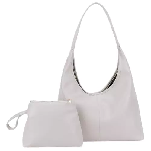 TIAASTAP Einfarbig Handtasche Damen Groß Tote Bag Hobo Bag Handbags Shoulder Bag Vintage Y2K Schultertasche Uni Tasche Tragetasche Gross Umhängetasche Beuteltasche mit kleiner Geldbörse