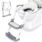 Baby Töpfchen Toilettensitz mit Treppe - Höhenverstellbarer Toilettentrainer