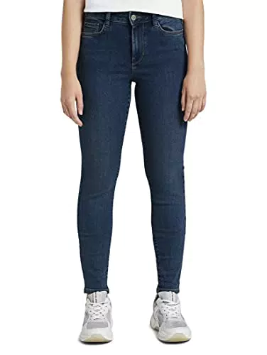 TOM TAILOR Denim Damen Nela Extra Skinny Jeans, 10120 - Used Dark Stone Blue Denim