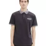 TOM TAILOR Herren Basic Piqué Poloshirt mit Logo-Print