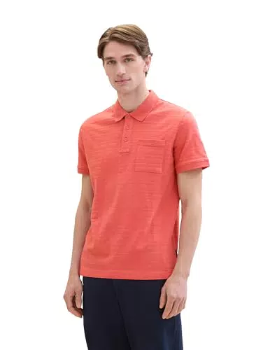 TOM TAILOR Herren Basic Poloshirt mit Struktur