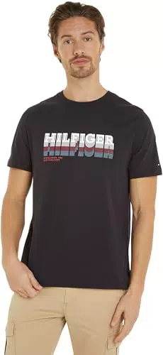 Tommy Hilfiger Herren Kurzarm T-Shirt Fade Tee mit Rundhalsausschnitt