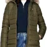 Tommy Jeans Damen Daunenmantel Essential Hooded Down Coat mit Kunstpelz