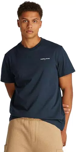 Tommy Jeans Herren Slim Fit T-Shirt mit Rundhalsausschnitt