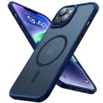 TORRAS für iPhone 13 Hülle für Magsafe Schutzhülle Matt Schlanke Stoßfest Handyhülle für iPhone 13 Case Guardian-Mag Serie Blau