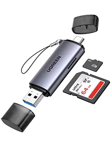UGREEN SD Kartenleser USB 3.0 und USB C – Kompatibel mit iPhone und Android