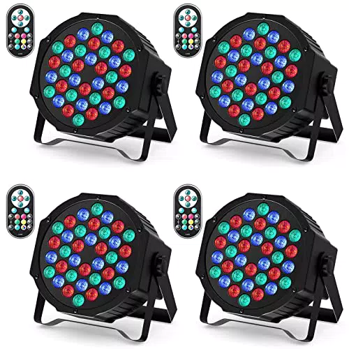 U`King RGB LED Par Strahler mit Fernbedienung für DJ-Partys und Veranstaltungen
