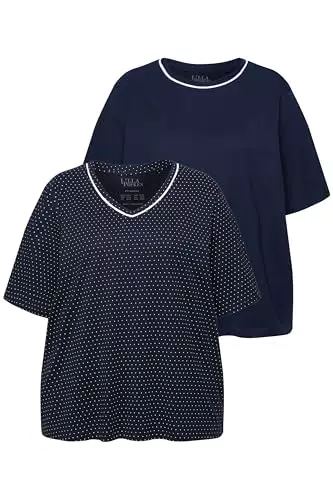 Ulla Popken Damen große Größen Übergrößen Plus Size Pyjama-Shirts