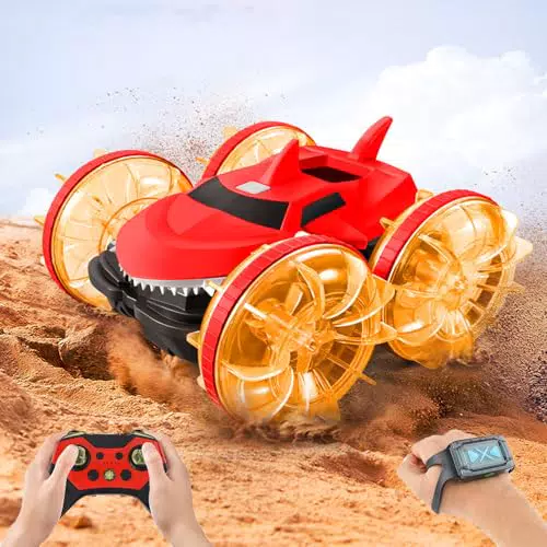 UOUNE Amphibienfahrzeug Ferngesteuertes 4WD Off-Road Spielzeugauto IPX7 wasserdicht