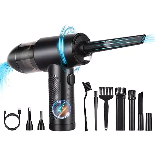 URAQT 2-in-1 Staubgebläse und Staubsauger Set mit LED-Licht für die Reinigung