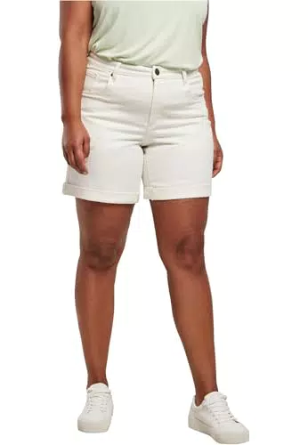 Urban Classics Damen Ladies Organic Stretch Denim 5 Pocket Shorts Jeans-Shorts