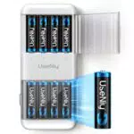 UseNiy Lithium AA Akku mit Ladegerät 8 stück, wiederaufladbare AA Batterien