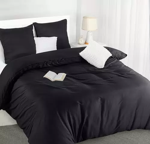 Utopia Bedding Bettwäsche Set - Mikrofaser Bettbezug + Kissenbezug - Grau