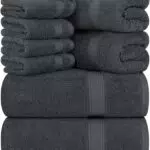 Utopia Towels - 8 teilig Handtücher Set aus Baumwolle mit Aufhänger - 2 Badetuch