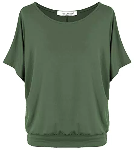 Van Der Rich - Damen Oversize T-Shirt mit Fledermausärmeln