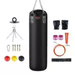 VEVOR Boxsack 120 cm unbefüllt für MMA, Kickboxen und Muay Thai mit Zubehör