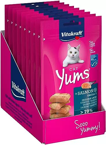 Vitakraft Cat Yums, Katzensnack, mit Lachs, extra fleischig