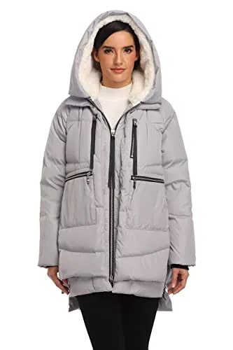 VOGMATE Damen Daunenjacke mit Kapuze – winddichter Wintermantel für Damen