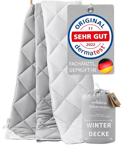 Welldora OPTICLIMA Allergiker Bettdecke - Ultra warme Wendedecke, Oeko-Tex zert.