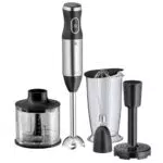 WMF Kult X Stabmixer Set mit Pürierstab, Schneebesen und Zerkleinerer, 600W