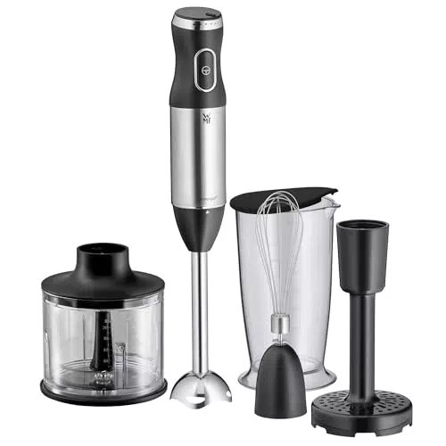WMF Kult X Stabmixer Set mit Pürierstab, Schneebesen und Zerkleinerer, 600W
