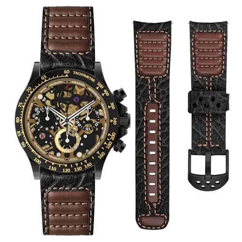 Wristitani Echtes Leder Uhrenarmband 22mm Uhrenarmbänder 20mm