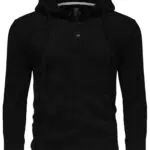 YuKaiChen Herren Pullover Hoodie Langarm Kapuzenpullover Gestrickter Sweatshirt mit Henley Ausschnitt und Knöpfen Größe M Dunkles Graublau