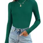 Zeagoo Damen Rollkragen Pullover Elegant Slim Fit Herbst Winter Feinstrick